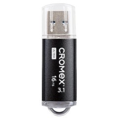 Флеш-диск 16 GB, CROMEX (КРОМЕКС) Ultra USB 3.1, металлический корпус, черный, 514162 - фото 2