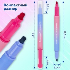 Набор текстовыделителей двусторонних 4 ШТУКИ / 8 ЦВЕТОВ, BRAUBERG "GRADE", линия письма 1-4 мм, 152509 Набор текстовыделителей двусторонних 4 ШТУКИ / 8 ЦВЕТОВ, BRAUBERG "GRADE", линия письма 1-4 мм, 152509 - фото 15