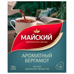 Чай МАЙСКИЙ "Ароматный бергамот" черный цейлонский байховый, 100 пакетиков по 1,5 г, 102627 Чай МАЙСКИЙ "Ароматный бергамот" черный цейлонский байховый, 100 пакетиков по 1,5 г, 102627 - фото 9