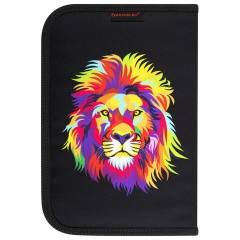 Пенал BRAUBERG с наполнением, 1 отделение, 1 откидная планка, 24 предмета, 21х14 см, "Colorful lion", 270725 - фото 3