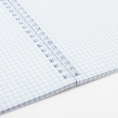 Тетрадь обложка пластик, А5, 96 л., гребень, клетка, фольга, МИНПРОМТОРГ, BRAUBERG, синяя, 405652 - фото 3