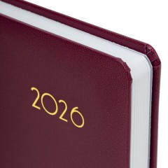 Ежедневник датированный 2026, А5, 138x213 мм, BRAUBERG "Select", балакрон, бордовый, 117084 - фото 3
