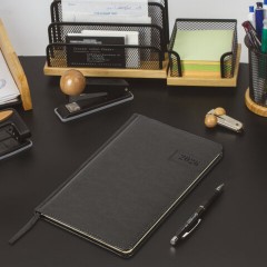 Еженедельник датированный 2026, А5, 145х215 мм, BRAUBERG "Imperial", под кожу, черный, 117175 - фото 5