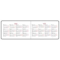 Еженедельник датированный 2026 МАЛЫЙ ФОРМАТ 105х160 мм, А6, BRAUBERG "Blaze", фольга, голубой, 117214 - фото 5