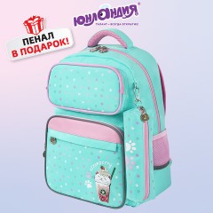 Рюкзак ЮНЛАНДИЯ COMPLETE с пеналом в комплекте, эрго-спинка, "Yummy cat", 42х29х14 см, 270663 - фото 19