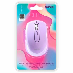 Мышь беспроводная бесшумная SMARTBUY 611AG-V, USB, 4 кнопки + 1 колесо, оптическая, лиловая, 02033, SBM-611AG-V Мышь беспроводная бесшумная SMARTBUY 611AG-V, USB, 4 кнопки + 1 колесо, оптическая, лиловая, 02033, SBM-611AG-V - фото 3