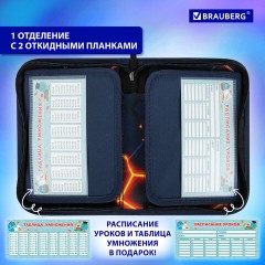 Пенал BRAUBERG, 1 отделение, 2 откидные планки, полиэстер, 21х14 см, "Keep out", 270719 - фото 14