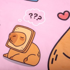 Настольное покрытие ЮНЛАНДИЯ для труда и творческих занятий, ПВХ, "Счастливые капибары", 50х70 см, 274621 - фото 5