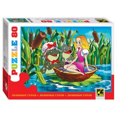 Пазл картонный 80 элементов, "Любимые герои", АССОРТИ, поле 23х16,5 см, STEP PUZZLE - фото 5