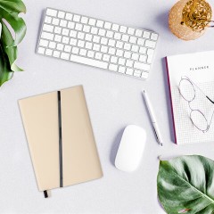 Ежедневник недатированный А5 145х213 мм BRAUBERG "Vogue", под кожу, магнитный клапан, 160 л., бежевый, 116226 - фото 12