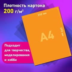 Набор картона БЕЛЫЙ + ЦВЕТНОЙ А4 немелованный, 10 листов (белый 4 листа + цветной 6 листов), в папке, BRAUBERG, 116631 Набор картона БЕЛЫЙ + ЦВЕТНОЙ А4 немелованный, 10 листов (белый 4 листа + цветной 6 листов), в папке, BRAUBERG, 116631 - фото 7
