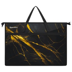 Папка для рисунков и чертежей с ручками BRAUBERG А3, пластик, молния сверху, "Black&gold marble", 272232 Папка для рисунков и чертежей с ручками BRAUBERG А3, пластик, молния сверху, "Black&gold marble", 272232 - фото 2