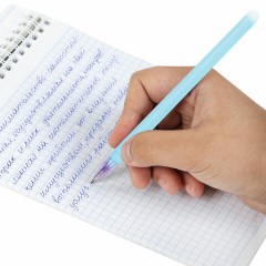Ручка стираемая гелевая ЮНЛАНДИЯ "Лимонад", СИНЯЯ, + 5 сменных стержней, прорезиненный корпус, узел 0,5 мм, линия письма 0,35 мм, 144241 Ручка стираемая гелевая ЮНЛАНДИЯ "Лимонад", СИНЯЯ, + 5 сменных стержней, прорезиненный корпус, узел 0,5 мм, линия письма 0,35 мм, 144241 - фото 6