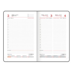 Ежедневник датированный 2026, МАЛЫЙ ФОРМАТ 100х150 мм, А6, BRAUBERG "Rainbow", под кожу, красный, 117256 - фото 11