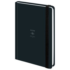 Ежедневник датированный 2026 с резинкой 145х203 мм, А5, BRAUBERG, твердый, "Пульс", 117341