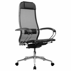 Кресло МЕТТА "ErgoLife" 10 B1-104K, хром, синхромеханизм, прочная сетка, черное Кресло МЕТТА "ErgoLife" 10 B1-104K, хром, синхромеханизм, прочная сетка, черное - фото 2