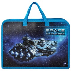 Папка на молнии с ручками ЮНЛАНДИЯ А4, 1 отделение, пластик, ширина 45 мм, "Space explorer", 270949 Папка на молнии с ручками ЮНЛАНДИЯ А4, 1 отделение, пластик, ширина 45 мм, "Space explorer", 270949 - фото 2
