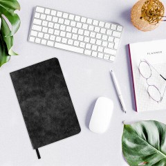 Ежедневник датированный 2026 А5 138х213 мм, BRAUBERG "Ice", под кожу, черный, 117393 - фото 13