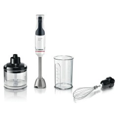 Блендер погружной BOSCH MSM4W421, 800 Вт, 1 скорость, 3 насадки, стакан, белый