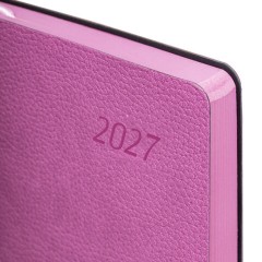 Ежедневник датированный 2027, А5, 138x213 мм, BRAUBERG "Stylish", под кожу, гибкий, розовый, 117974 - фото 3