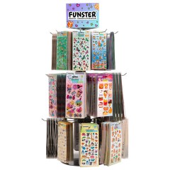 Стойка-вертушка настольная FUNSTER, 80х47 см, 24 крючка, 3 вращающихся ряда, 507857 - фото 6