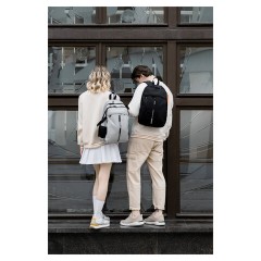 Рюкзак HEIKKI CHOICE (ХЕЙКИ) универсальный, 2 отделения, багажная лента, серый, 42х32х13 см, 272538 - фото 11