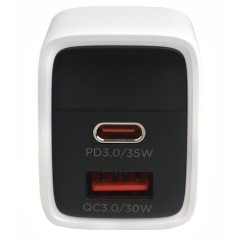 Зарядное устройство сетевое (220В) CABLEXPERT, дисплей, 35 Вт GaN, QC4/PD3, 1хUSB, 1хType-C, MP3A-PC-52 - фото 4