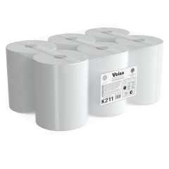 Полотенца бумажные рулонные 150 м, VEIRO Professional (H1) COMFORT, 1-слойные, КОМПЛЕКТ 6 рулонов, K211 - фото 2