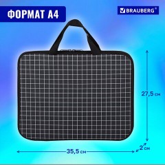 Папка на молнии с ручками BRAUBERG А4, 1 отделение, полиэстер, 20 мм, "Checkered", 272173 Папка на молнии с ручками BRAUBERG А4, 1 отделение, полиэстер, 20 мм, "Checkered", 272173 - фото 12