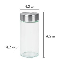 Набор для специй 2х100 мл, MAXI, солонка + перечница, стекло/сталь, круглые, WEGLA (ВЕГЛА), 700230 - фото 5