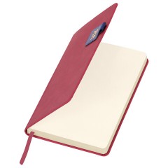 Ежедневник датированный 2026 А5 138х213 мм, BRAUBERG "Accent", под кожу, держатель, красный/синий, 117384 - фото 3