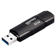 Флеш-диск 32GB SMARTBUY Clue USB 2.0, черный, SB32GBCLU-K - фото 3