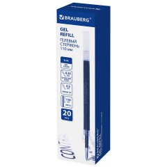 Стержень гелевый BRAUBERG 110 мм, СИНИЙ, узел 0,5 мм, линия письма 0,35 мм, 170172 - фото 3