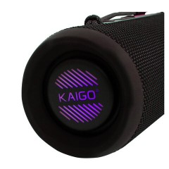 Колонка портативная влагозащищенная KAIGO (КАЙГО) BT16T, 10 Вт, Bluetooth, Micro SD, AUX, RGB, TWS, IPX7, черная, 514225 - фото 4