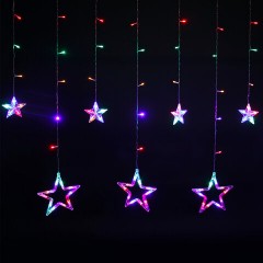 Электрогирлянда-занавес комнатная "Звезды" 3х1 м, 138 LED, мультицветная, 220 V, ЗОЛОТАЯ СКАЗКА, 591339 Электрогирлянда-занавес комнатная "Звезды" 3х1 м, 138 LED, мультицветная, 220 V, ЗОЛОТАЯ СКАЗКА, 591339 - фото 4
