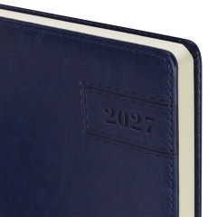 Ежедневник датированный 2027, БОЛЬШОЙ ФОРМАТ 210х297 мм, А4, BRAUBERG "Imperial", под кожу, синий, 118101 - фото 4