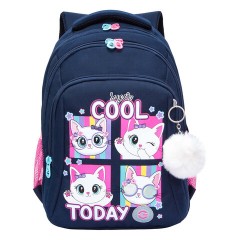 Рюкзак GRIZZLY школьный, анатомическая спинка, 3 отделения, для девочек, "COOL 2DAY", 40х27х20 см, RG-561-1/3 Рюкзак GRIZZLY школьный, анатомическая спинка, 3 отделения, для девочек, "COOL 2DAY", 40х27х20 см, RG-561-1/3 - фото 2
