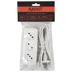 Удлинитель Р16-010, 3 розетки без заземления, 3 м, 2х0,75 мм, 1300 Вт, белый, 563 - фото 9