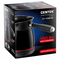 Турка электрическая CENTEK CT-1098, 0,5 л, 480 Вт, механическое управление, стальная, черная, CT-1098 SS Турка электрическая CENTEK CT-1098, 0,5 л, 480 Вт, механическое управление, стальная, черная, CT-1098 SS - фото 6