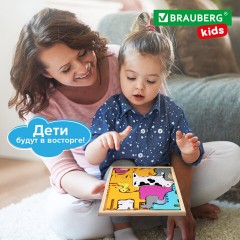 Пазл деревянный развивающий для детей "Домашние животные", 17х17 см, BRAUBERG KIDS, 665251 Пазл деревянный развивающий для детей "Домашние животные", 17х17 см, BRAUBERG KIDS, 665251 - фото 13