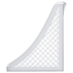 Лоток вертикальный для бумаг BRAUBERG ECO, 240х80х290 мм, сетчатый, прозрачный, 239016 - фото 4