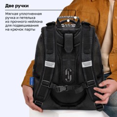 Ранец BRAUBERG UP, 2 отделения, с брелоком, "На полной скорости", 36х28х15 см, 274666 - фото 17