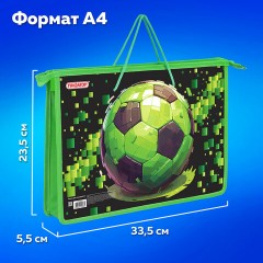 Папка на молнии с ручками ПИФАГОР А4, 1 отделение, пластик, ручки-шнурок, "Offline", 273354 - фото 9
