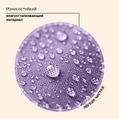Рюкзак BRAUBERG STYLE, 2 отделения, 4 кармана, "Всем привет!", сиреневый, 40х26х15 см, 274411 - фото 12