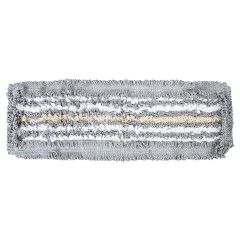 Насадка МОП плоская для швабры/держателя 40 см, ТИП У/К, хлопок/микрофибра, СЕРАЯ, LAIMA EXPERT, 606629