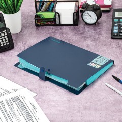 Папка-органайзер на кнопке 12 отделений, BRAUBERG "Extra", А4, синяя с голубым, 271933 Папка-органайзер на кнопке 12 отделений, BRAUBERG "Extra", А4, синяя с голубым, 271933 - фото 7