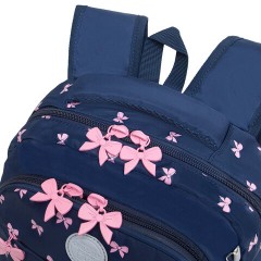 Рюкзак GRIZZLY школьный, анатомическая спинка, 2 отделения, для девочек, "PINK BOWS", 39х30х20 см, RG-568-2/3 Рюкзак GRIZZLY школьный, анатомическая спинка, 2 отделения, для девочек, "PINK BOWS", 39х30х20 см, RG-568-2/3 - фото 6