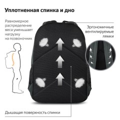 Рюкзак BRAUBERG DYNAMIC универсальный, эргономичный, серый, 43х30х13 см, 270802 Рюкзак BRAUBERG DYNAMIC универсальный, эргономичный, серый, 43х30х13 см, 270802 - фото 12