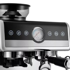 Кофейная станция KITFORT КТ-7413, 2250 Вт, объем 2,6 л, для зерен 220 г, ручной капучинатор, серая - фото 2