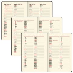 Ежедневник датированный 2026, МАЛЫЙ ФОРМАТ 100х150 мм, А6, BRAUBERG "Imperial", под кожу, бордо, 117254 - фото 8